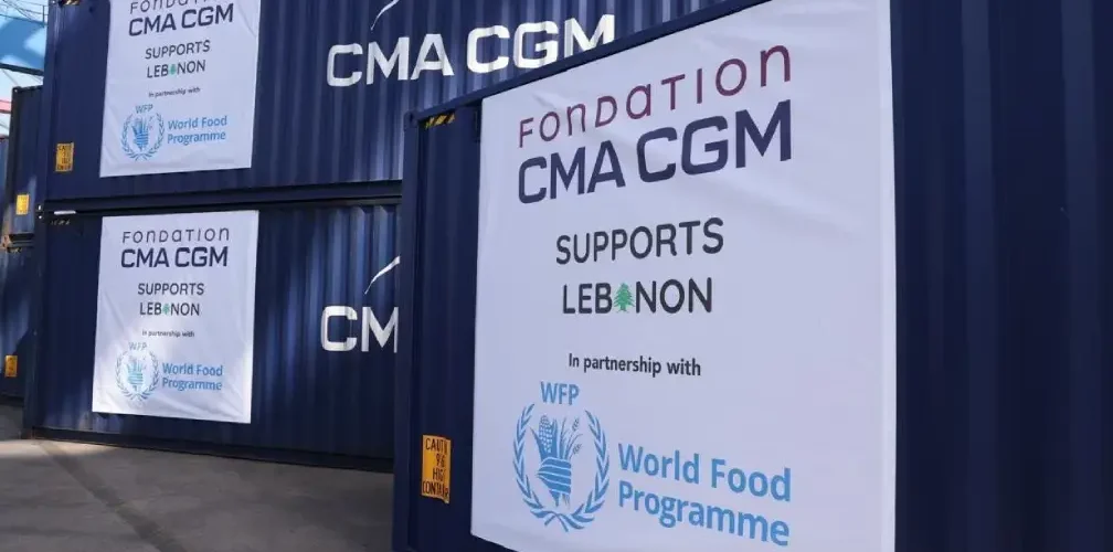 مبادرة إنسانية جديدة في لبنانFondation CMA CGM تنقل 1000 طن من المساعدات الإنسانية التابعة لبرنامج الأغذية العالمي 1008x500