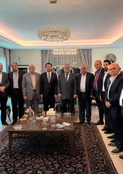 السفير الصيني خلال زيارته مدينة صيدا
